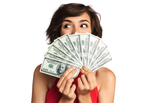 Woman confidently managing her investments on her phone